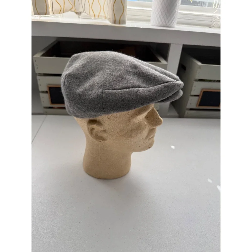 Beacon Hill Mens Gray Wool Blend Flat Cap Newsboy Ivy Hat XL Made in Korea